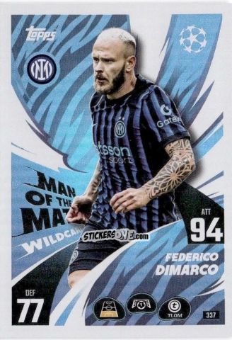 Cromo Federico Dimarco - UEFA Champions League & Europa League 2025-2026. Match Attax
 n. 337 - Topps