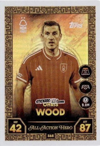 Cromo Chris Wood - UEFA Champions League & Europa League 2025-2026. Match Attax
 n. 365 - Topps