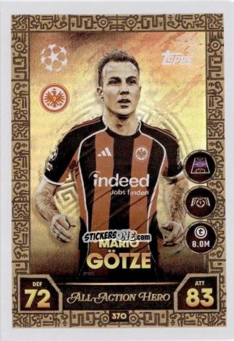 Cromo Mario Götze - UEFA Champions League & Europa League 2025-2026. Match Attax
 n. 370 - Topps