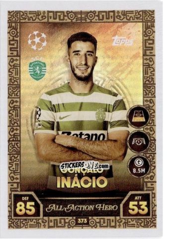Cromo Gonçalo Inácio - UEFA Champions League & Europa League 2025-2026. Match Attax
 n. 373 - Topps