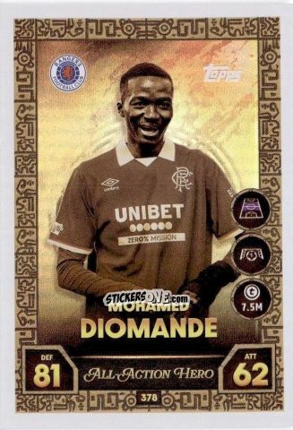 Figurina Mohamed Diomande - UEFA Champions League & Europa League 2025-2026. Match Attax
 n. 378 - Topps