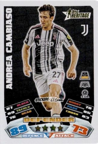 Figurina Andrea Cambiaso - UEFA Champions League & Europa League 2025-2026. Match Attax
 n. 387 - Topps