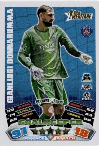 Cromo Gianluigi Donnarumma - UEFA Champions League & Europa League 2025-2026. Match Attax
 n. 393 - Topps