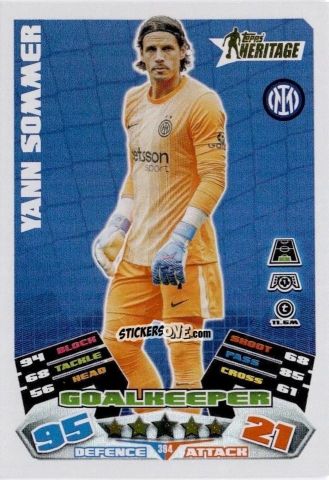 Cromo Yann Sommer - UEFA Champions League & Europa League 2025-2026. Match Attax
 n. 394 - Topps