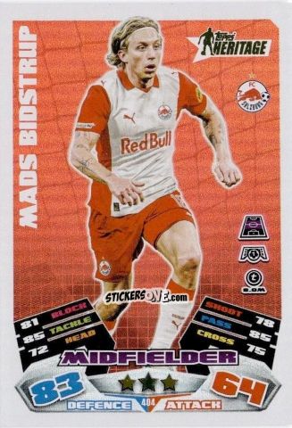 Figurina Mads Bidstrup - UEFA Champions League & Europa League 2025-2026. Match Attax
 n. 404 - Topps