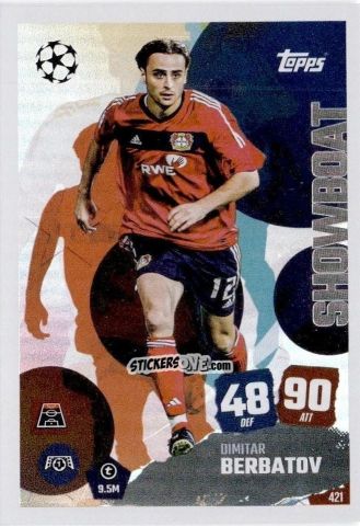 Sticker Dimitar Berbatov - UEFA Champions League & Europa League 2025-2026. Match Attax
 n. 421 - Topps