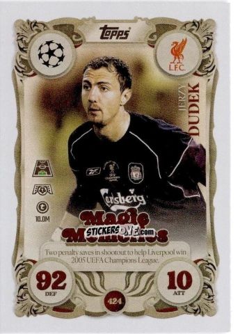 Sticker Jerzy Dudek - UEFA Champions League & Europa League 2025-2026. Match Attax
 n. 424 - Topps