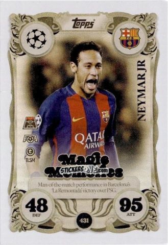 Sticker Neymar Jr. - UEFA Champions League & Europa League 2025-2026. Match Attax
 n. 431 - Topps