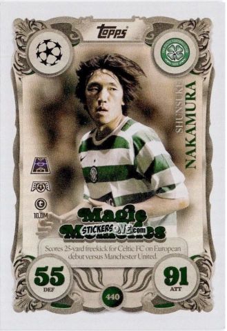 Sticker Shunsuke Nakamura - UEFA Champions League & Europa League 2025-2026. Match Attax
 n. 440 - Topps