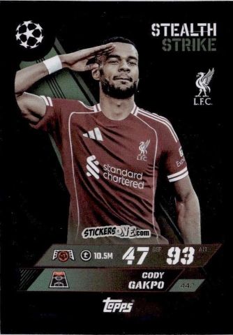 Figurina Cody Gakpo - UEFA Champions League & Europa League 2025-2026. Match Attax
 n. 442 - Topps