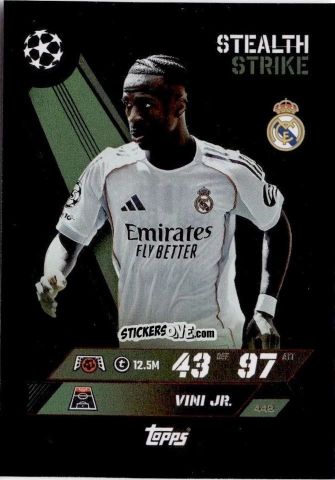 Cromo Vini Jr. - UEFA Champions League & Europa League 2025-2026. Match Attax
 n. 449 - Topps