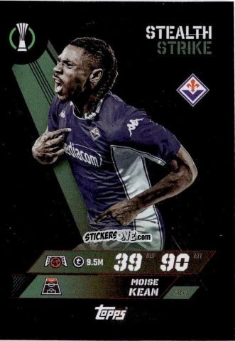 Cromo Moise Kean - UEFA Champions League & Europa League 2025-2026. Match Attax
 n. 457 - Topps
