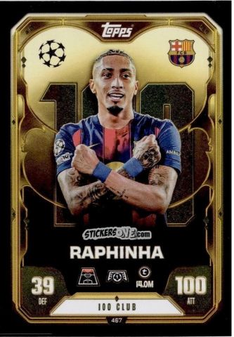 Cromo Raphinha - UEFA Champions League & Europa League 2025-2026. Match Attax
 n. 467 - Topps