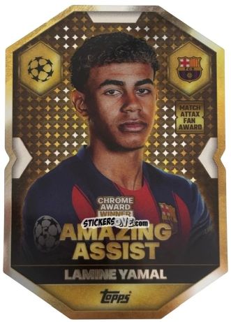 Sticker Lamine Yamal - UEFA Champions League & Europa League 2025-2026. Match Attax
 n. CA3 - Topps