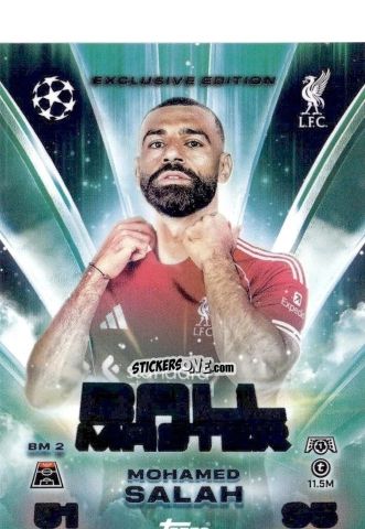 Sticker Mohamed Salah - UEFA Champions League & Europa League 2025-2026. Match Attax
 n. BM2 - Topps