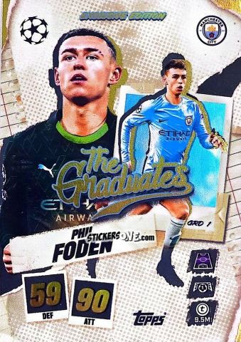 Sticker Phil Foden - UEFA Champions League & Europa League 2025-2026. Match Attax
 n. GRD1 - Topps