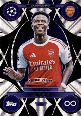 Sticker Bukayo Saka - UEFA Champions League & Europa League 2025-2026. Match Attax
 n. IN2 - Topps