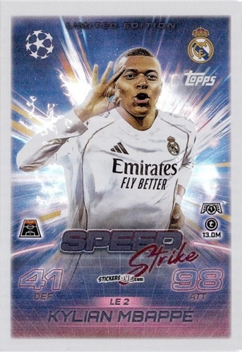 Figurina Kylian Mbappé - UEFA Champions League & Europa League 2025-2026. Match Attax
 n. LE2 - Topps