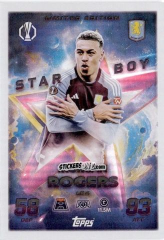 Sticker Morgan Rogers - UEFA Champions League & Europa League 2025-2026. Match Attax
 n. LE4 - Topps