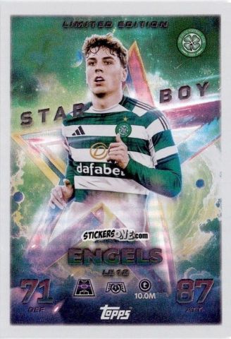Sticker Arne Engels - UEFA Champions League & Europa League 2025-2026. Match Attax
 n. LE12 - Topps
