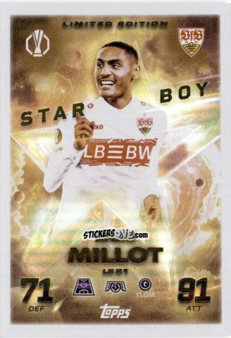 Cromo Enzo Millot - UEFA Champions League & Europa League 2025-2026. Match Attax
 n. LE21 - Topps