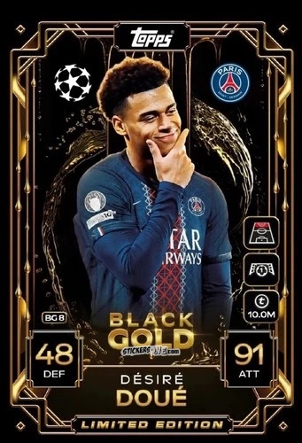 Figurina Désiré Doué - UEFA Champions League & Europa League 2025-2026. Match Attax
 n. BG8 - Topps