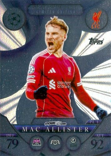 Figurina Alexis Mac Allister - UEFA Champions League & Europa League 2025-2026. Match Attax
 n. PL1 - Topps