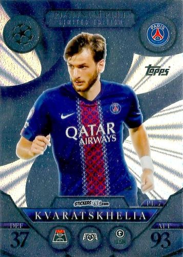 Cromo Khvicha Kvaratskhelia - UEFA Champions League & Europa League 2025-2026. Match Attax
 n. PL7 - Topps