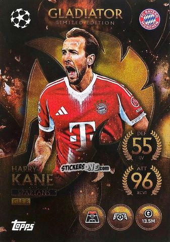 Sticker Harry Kane - UEFA Champions League & Europa League 2025-2026. Match Attax
 n. GLE8 - Topps