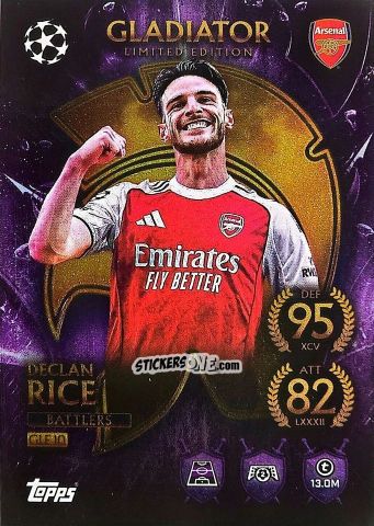 Cromo Declan Rice - UEFA Champions League & Europa League 2025-2026. Match Attax
 n. GLE10 - Topps