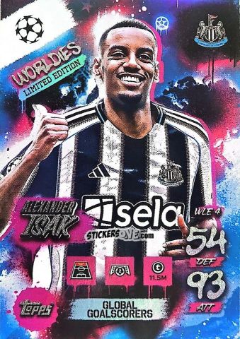 Figurina Alexander Isak - UEFA Champions League & Europa League 2025-2026. Match Attax
 n. WLE4 - Topps