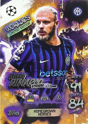 Cromo Federico Dimarco - UEFA Champions League & Europa League 2025-2026. Match Attax
 n. WLE9 - Topps