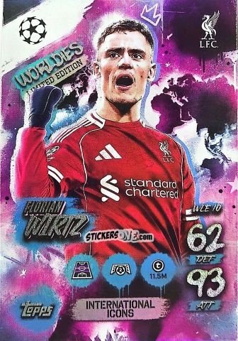 Figurina Florian Wirtz - UEFA Champions League & Europa League 2025-2026. Match Attax
 n. WLE10 - Topps