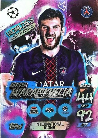 Cromo Khvicha Kvaratskhelia - UEFA Champions League & Europa League 2025-2026. Match Attax
 n. WLE12 - Topps