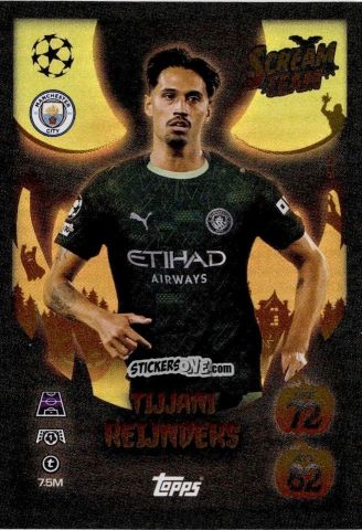Sticker Tijjani Reijnders - UEFA Champions League & Europa League 2025-2026. Match Attax
 n. ST5 - Topps