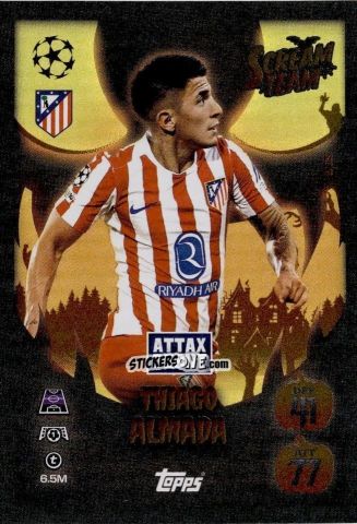 Sticker Thiago Almada - UEFA Champions League & Europa League 2025-2026. Match Attax
 n. ST7 - Topps