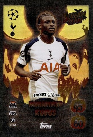 Cromo Mohammed Kudus - UEFA Champions League & Europa League 2025-2026. Match Attax
 n. ST9 - Topps