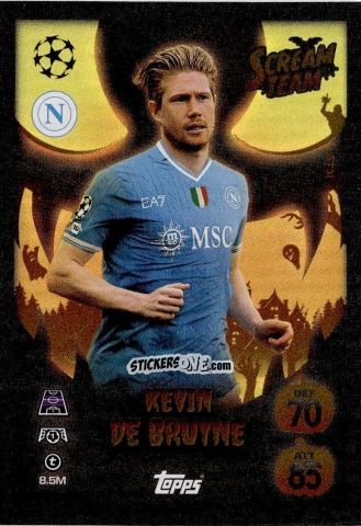 Figurina Kevin De Bruyne - UEFA Champions League & Europa League 2025-2026. Match Attax
 n. ST11 - Topps