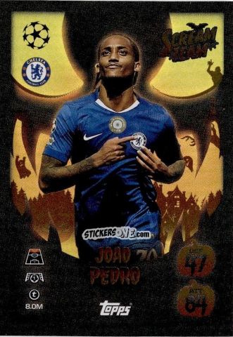 Cromo Joao Pedro - UEFA Champions League & Europa League 2025-2026. Match Attax
 n. ST13 - Topps