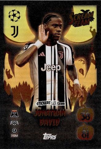 Cromo Jonathan David - UEFA Champions League & Europa League 2025-2026. Match Attax
 n. ST16 - Topps