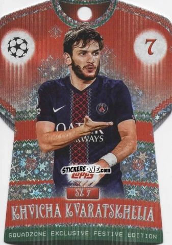 Figurina Kvicha Kvaratskhelia - UEFA Champions League & Europa League 2025-2026. Match Attax
 n. SZ7 - Topps