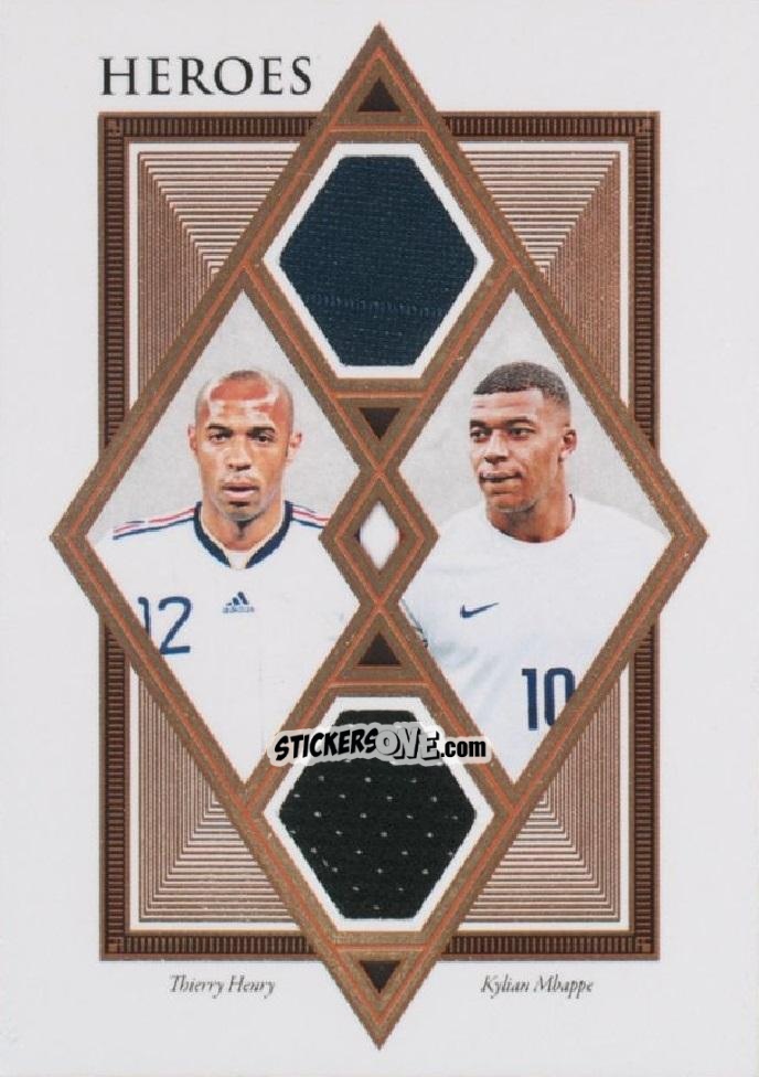 Cromo Thierry Henry / Kylian Mbappe   - World Football UNIQUE 2021-2022
 n. HDM07 - Futera