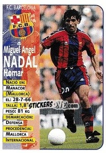 Sticker Nadal - Liga Spagnola 1998-1999 n. 13 - Panini