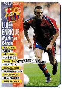 Sticker Luis Enrique - Liga Spagnola 1998-1999 n. 22 - Panini