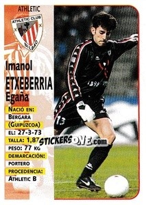 Cromo I. Etxeberria - Liga Spagnola 1998-1999 - Panini