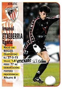Sticker I. Etxeberria - Liga Spagnola 1998-1999 n. 29 - Panini