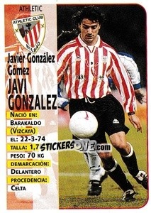 Cromo Javi Gonzalez - Liga Spagnola 1998-1999 - Panini