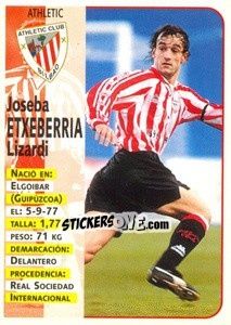Cromo J. Etxeberria - Liga Spagnola 1998-1999 - Panini