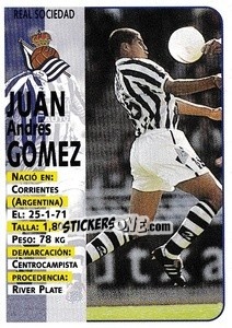 Sticker Juan Gómez - Liga Spagnola 1998-1999 n. 55 - Panini