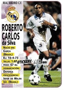 Sticker Roberto Carlos - Liga Spagnola 1998-1999 n. 72 - Panini
